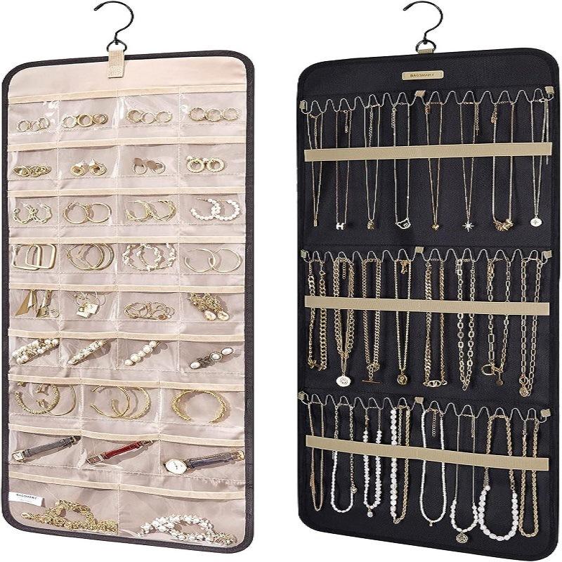 felt earring storage hanging bag wall-mounted ornament jewellery pouch hanging bag wall hanging decoration type necklace ring buggy bag bathroom
