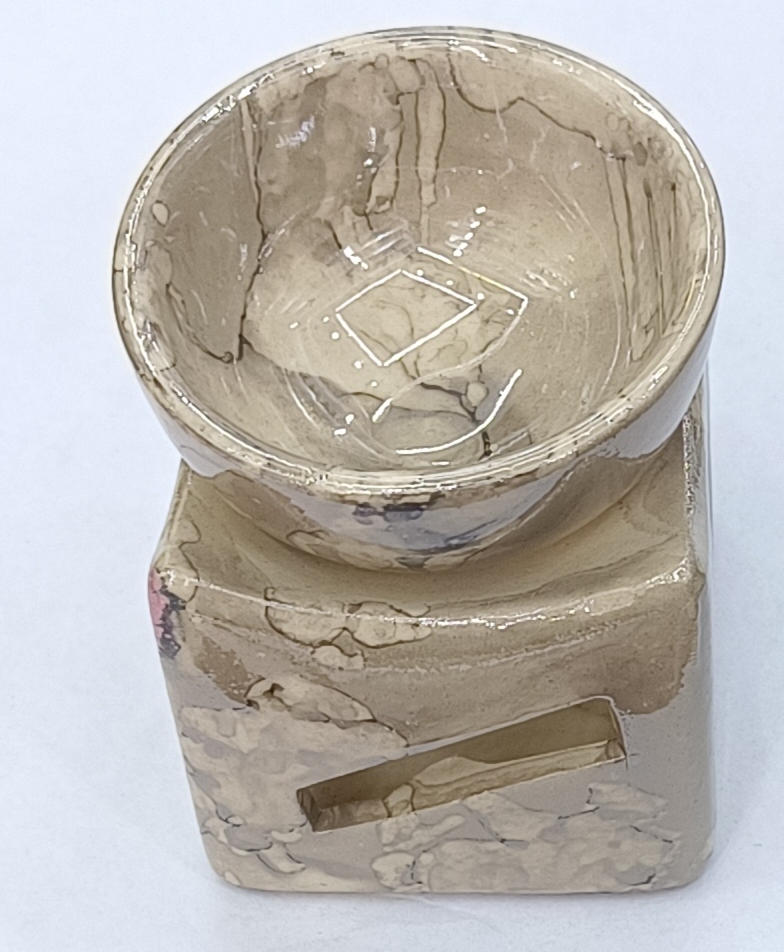 一件工艺品陶瓷烟灰色香炉家居节日礼品香薰摆件详情图2