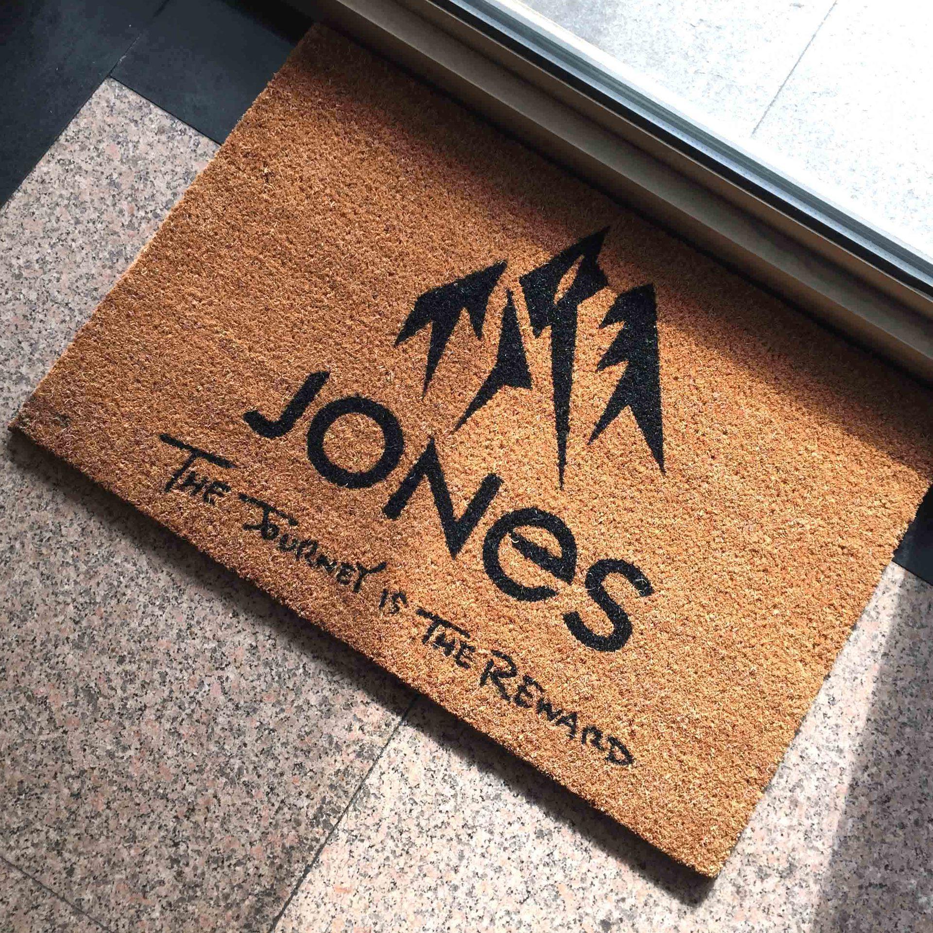 advertising logo floor mat coconut palm door mat coconut shred coconut shell fiber carpet