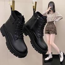 Dr. Martens Boots Women's 2023 New Autumn and Winter Skinny Boots Super Hot Short Boots Fleece-Lined Platform British Style Female Boots Tide