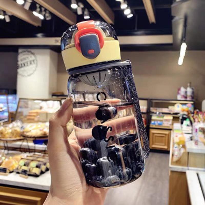 korean style cute water cup student outdoor sports plastic cup simple ins internet celebrity drop-resistant tumbler portable Application Scenario