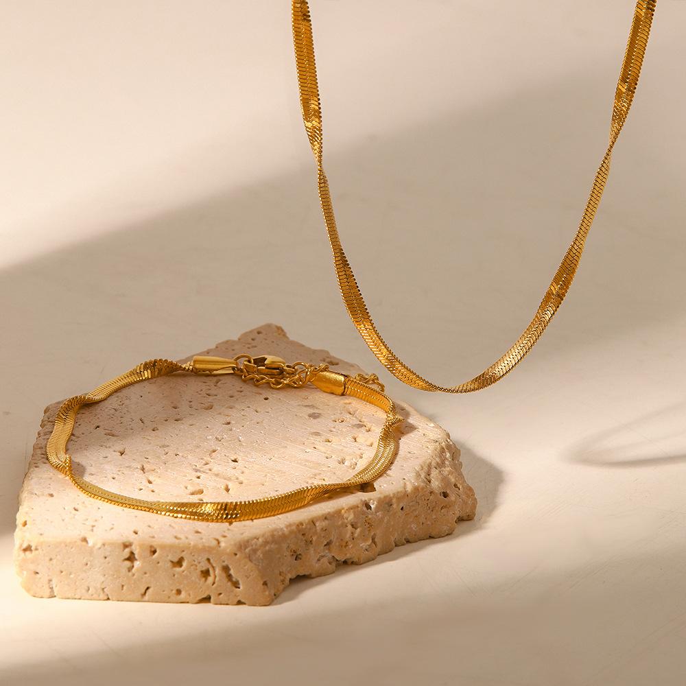 european and american ins internet celebrity 18k gold plated stainless steel jewelry trend pendant fashion bracelet chain bracelet ornament