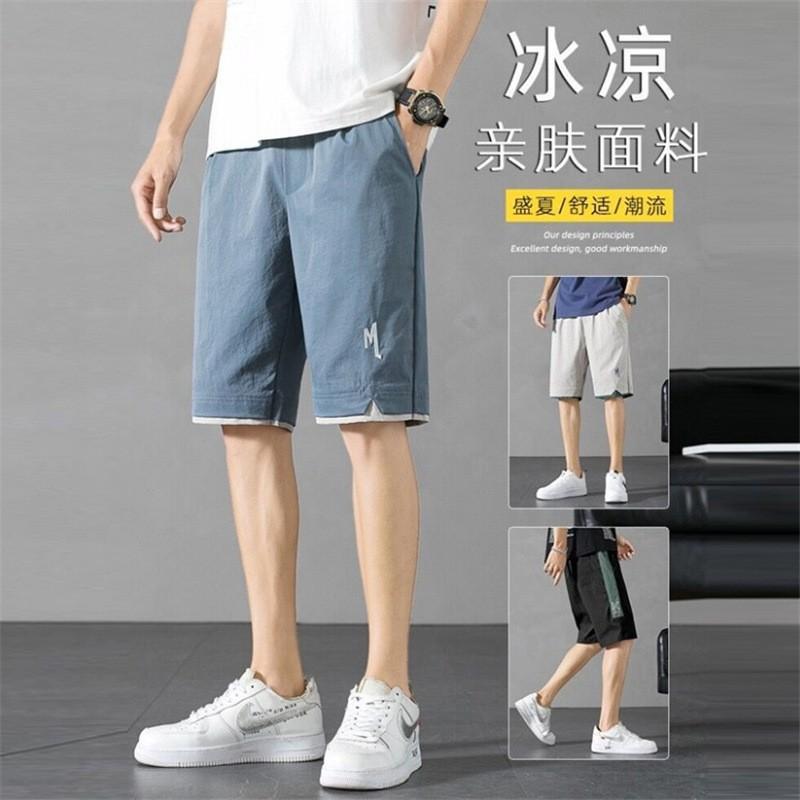 men's shorts summer 2023 new casual shorts men's shorts loose fifth pants beach pants thin one-piece delivery