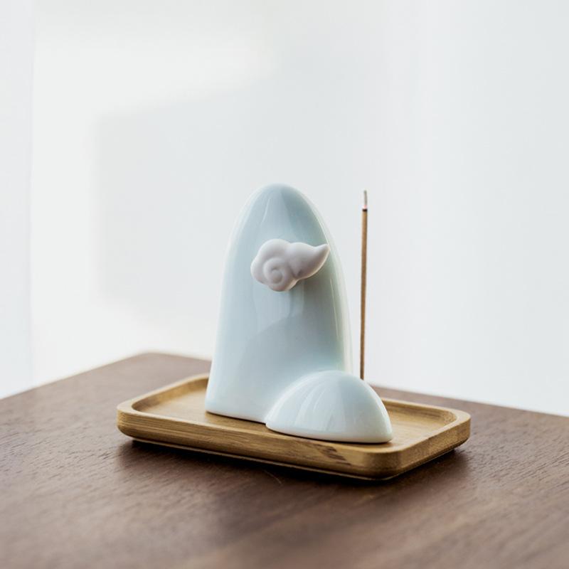 ceramic thread incense holder with tray ceramic incense burner household incense holder incense burner indoor incense holder tea ceremony accessories