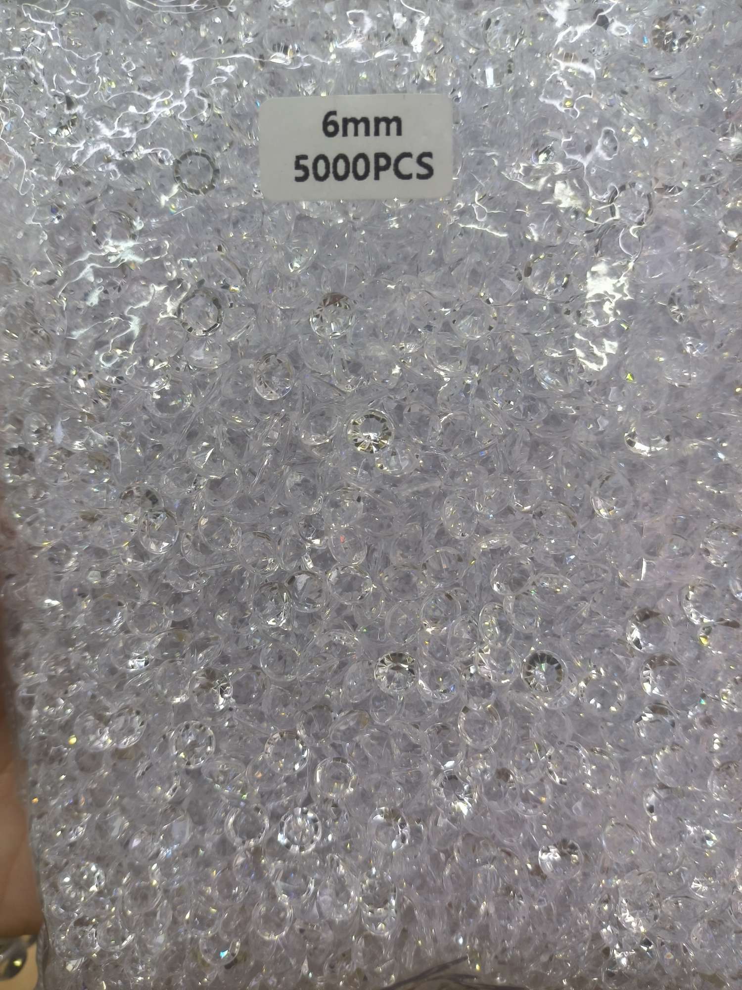 6-point bottomless white flying acrylic drill 03, diy nail art Application Scenario