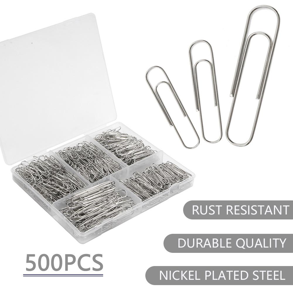 silver nickel plating more sizes/33/50mm office finance combination student storage tool clip paper clip