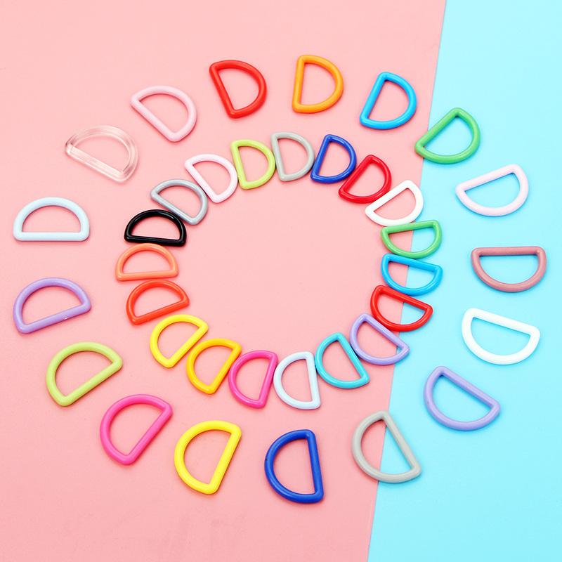 Plastic Color D-Type Buckle Luggage Accessories Horseshoe Kettle Retaining Ring Men and Women D-Shape Button Safety Buckle Water Bottle Buckle Lanyard Buckle