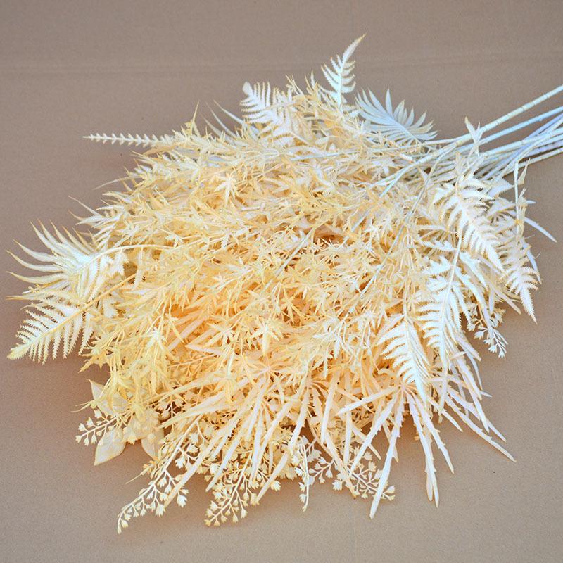 Champagne Artificial Flowers Celery Leaves Ear of Rice Wedding Flowers Wedding Hall Decoration Flower Arrangement Road Lead Flower Rows of Fake Flowers
