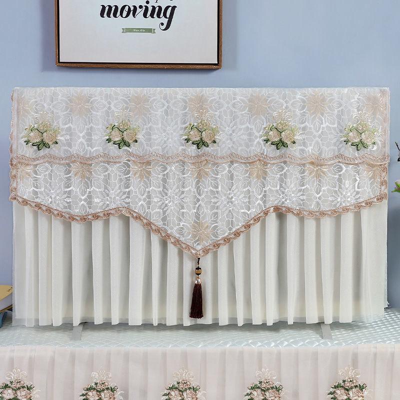 2024 new television cover dust cover lcd 5055-inch 65 lace cover cloth slipcover hanging