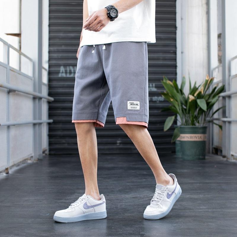 Japanese Style Sports Shorts Men's Summer Fashion Brand Cotton Cropped Pants Cropped Loose Beach Pants Men's Casual