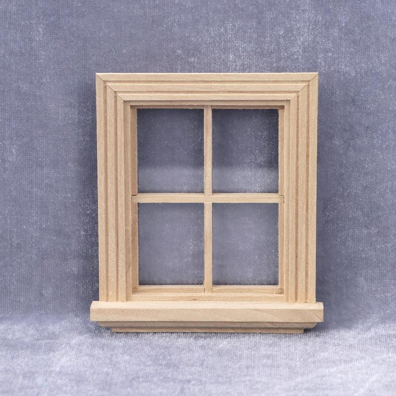 1:12 dollhouse dollhouse mini furniture accessories diy door and window model new plain blank four-grid window