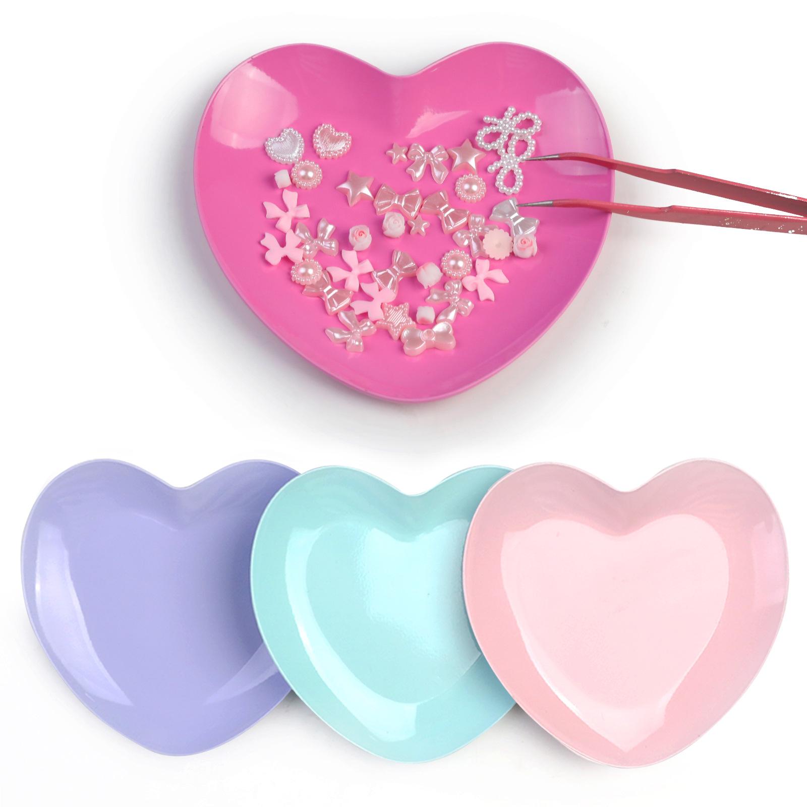exclusive for cross-border stainless steel jewelry tray manicure desktop tools storage tray love metal tray wholesale