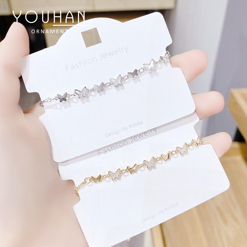 shell butterfly micro-inlaid bracelet female korean style super fairy girl diamond bracelet temperament personal influencer fashion jewellery