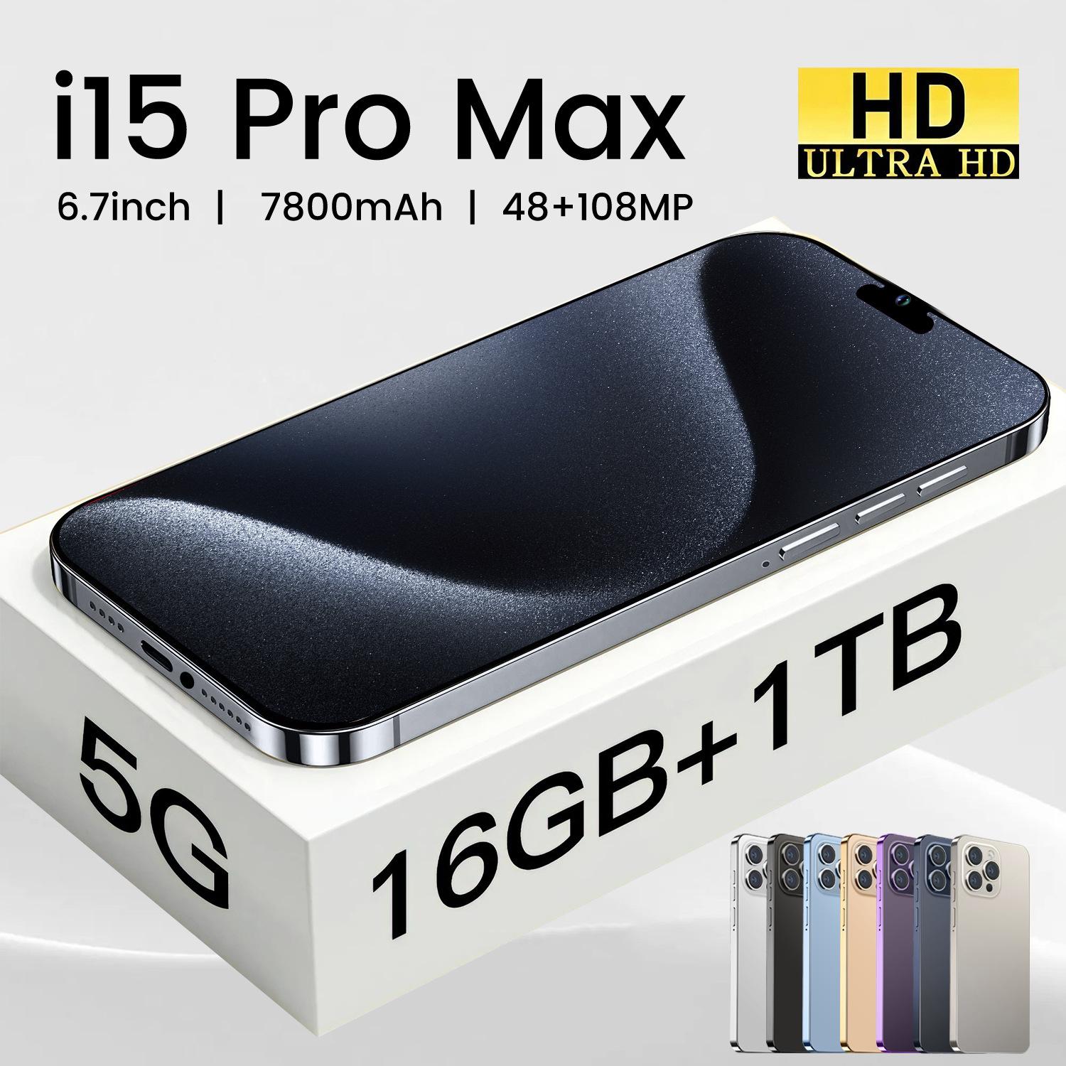 new i15 pro max cross-border low price in stock 1+16gb all-in-one machine large screen hot selling foreign trade smartphone