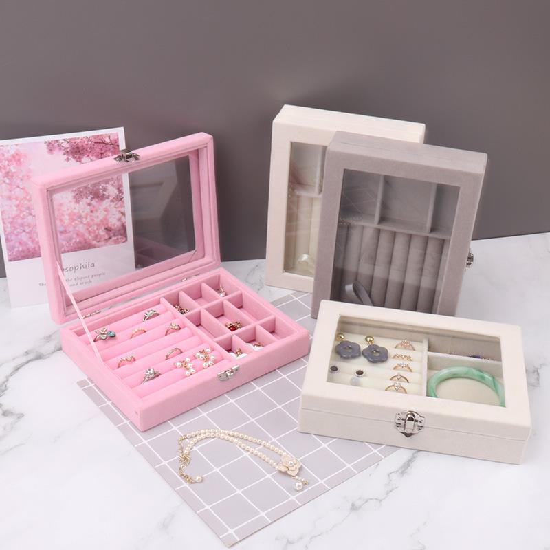 jewelry box new suede jewellery box small bracelet necklace stud earrings organizing box jewelry storage box