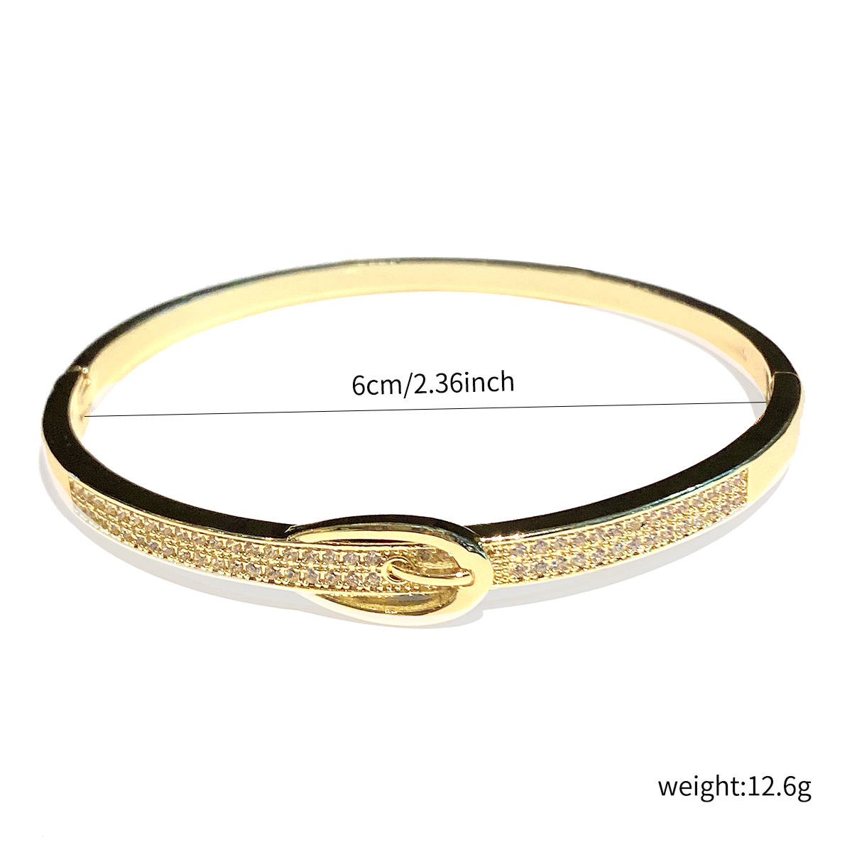 Korean-style copper micro-inlaid zircon bracelet, a high-end and exquisite women's bracelet, a fashionable and elegant wristband and accessory Item Picture
