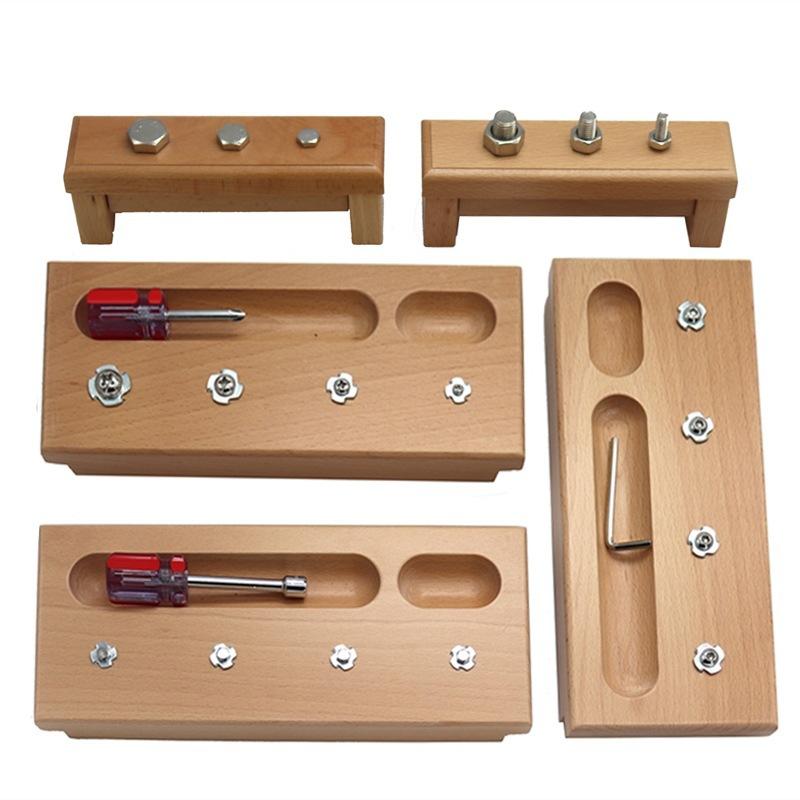 montessori kindergarten twist screw teaching aids infant wooden toys aliexpress amazon hot sale lazama