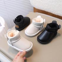 children's snow boots 2023 winter baby cotton boots girl all-match warm winter shoes boys' cotton shoes little kids' booties tide
