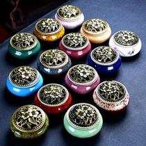 ice crack incense burner ceramic incense coil colorful incense burner incense burner moxa cone small incense burner indoor multi-purpose incense burner factory wholesale