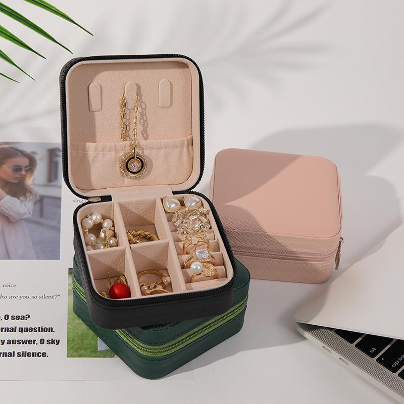 korean-style anti-oxidation ear stud necklace storage box ring jewellery box jewelry box hand gift box