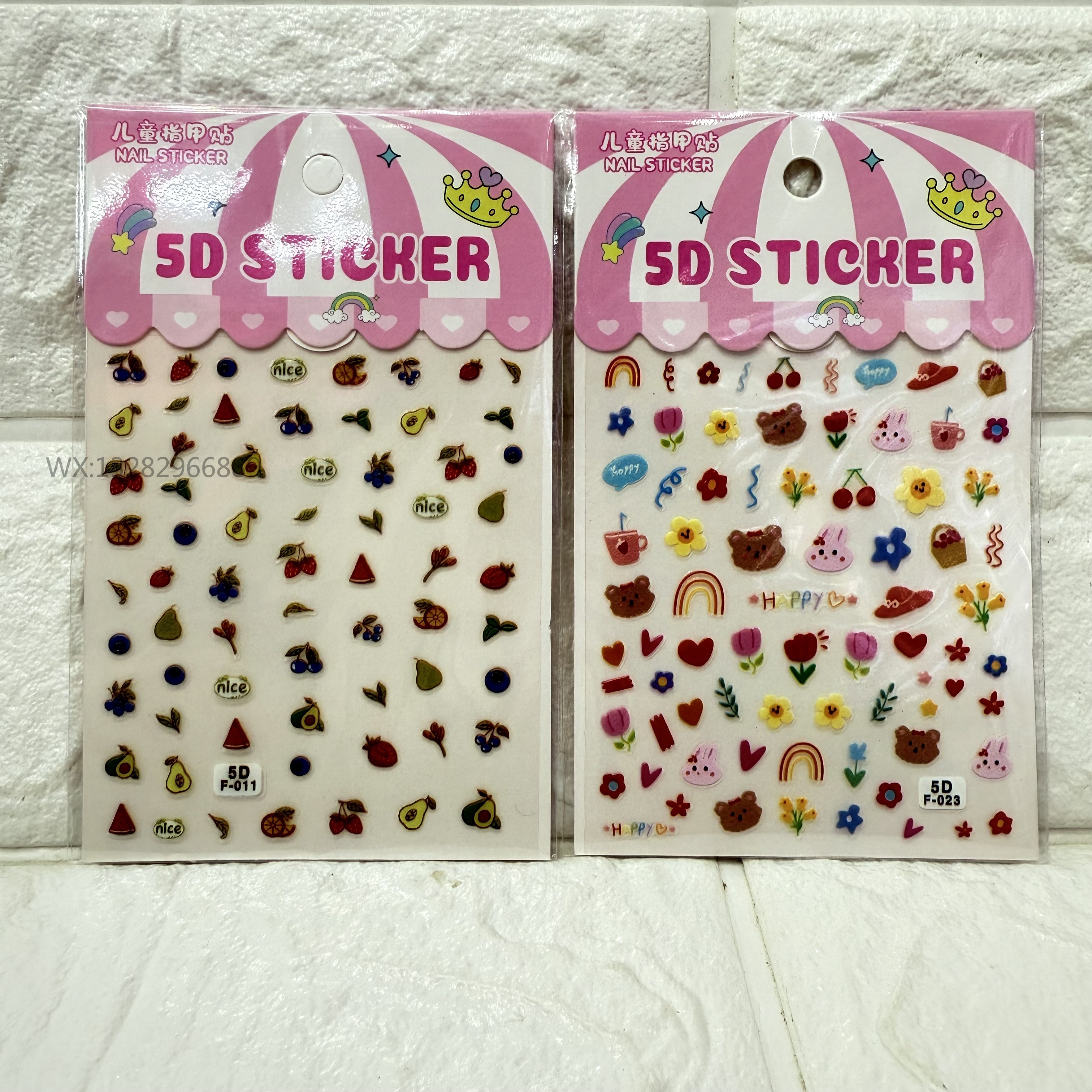 5D cartoon nail stickers, cartoon fruit cute embossed nail stickers, three-dimensional nail stickers pic 11