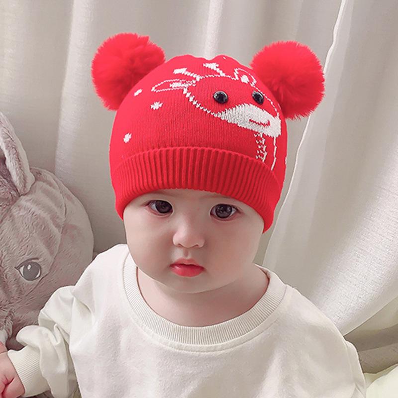 baby hat baby boy baby girl wool newborn 0-1 years old super cute 3-12 months autumn and winter 6 korean style