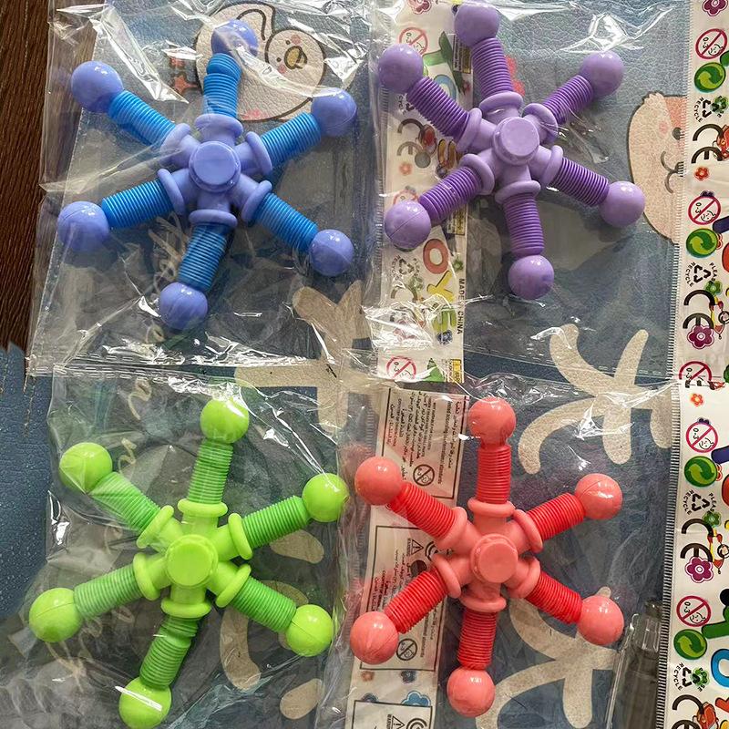 extension tube gyro fingertip gyro fingertip spinning gyro retractable hand spinner pressure reduction toy stall toy