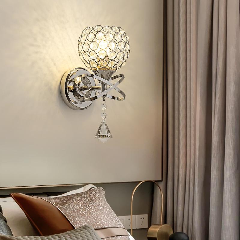 In Stock Wholesale Led Crystal Wall Lamp Modern Minimalist Living Room Television Background Wall Stairs Corridor Aisle Bedroom Bed