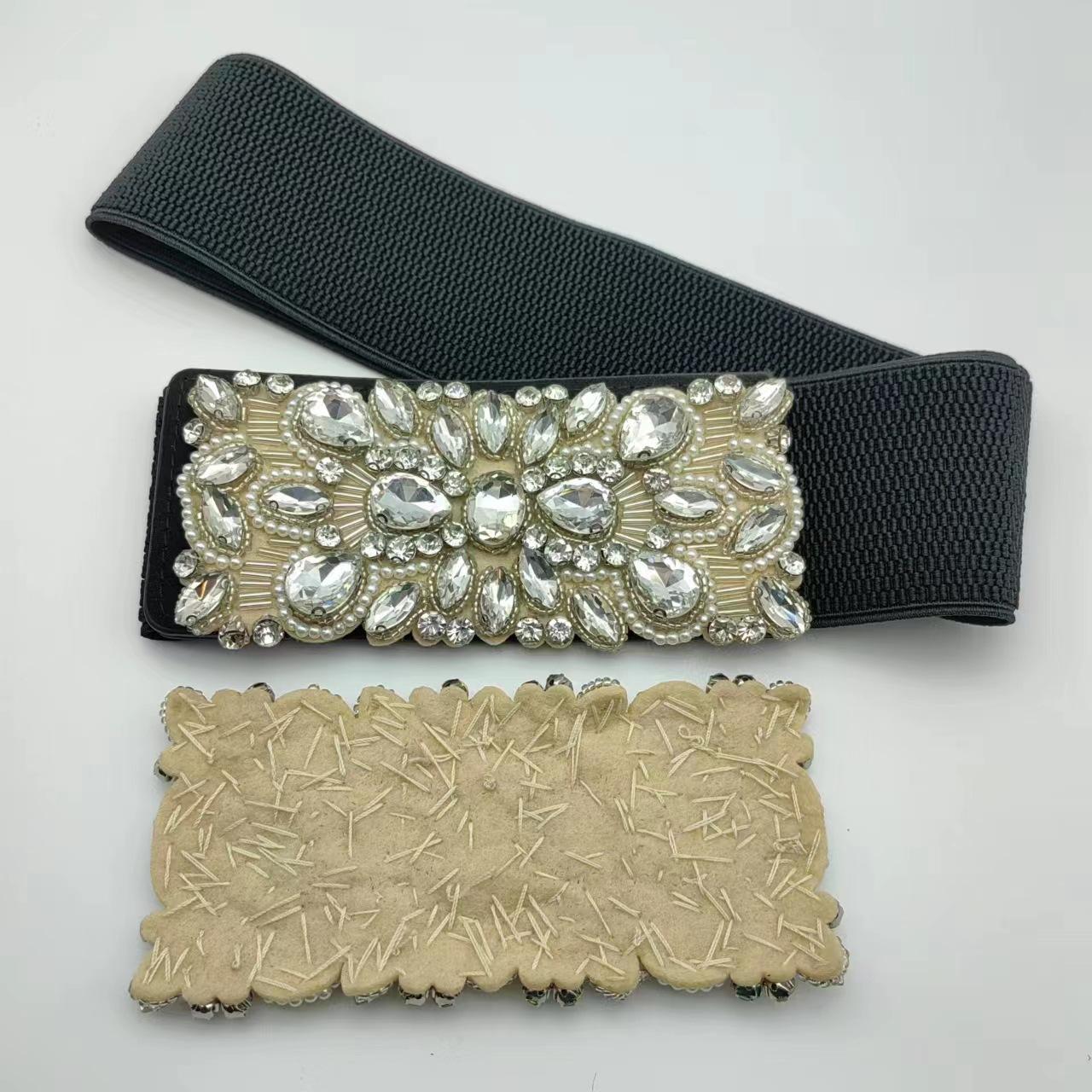 Belt Buckle Accessories Belt Inlaid Acrylic Claw Drill Small Pearl Accessories Hand Sewing High-Grade Waist Decoration Accessories