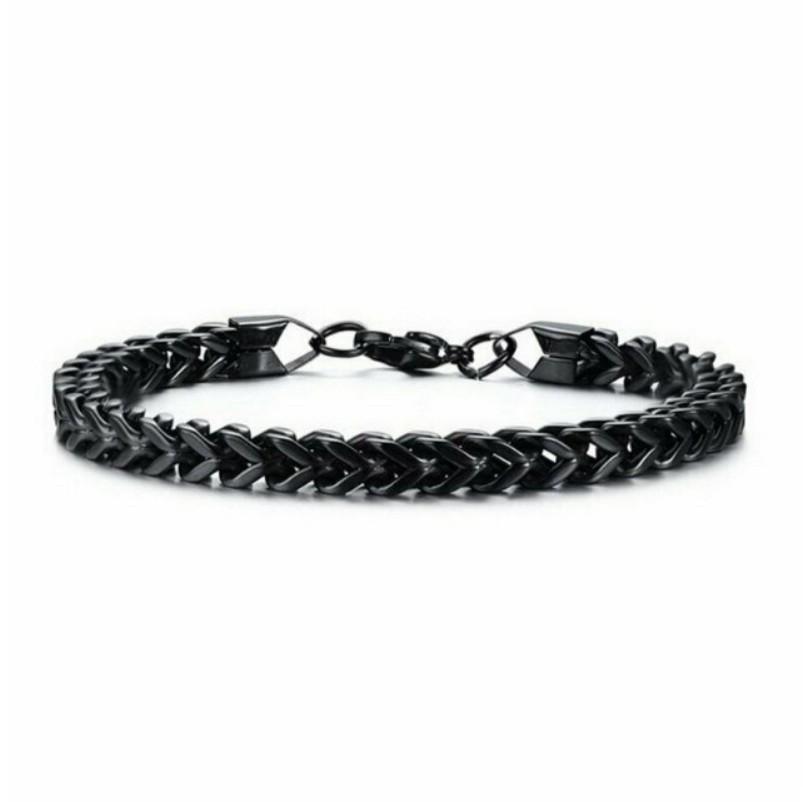 european and american new stainless steel jewelry personalized gift three colors optional men's personalized charm bracelet Item Picture