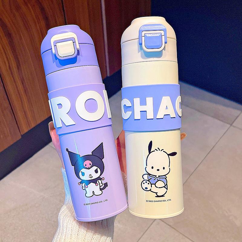 Genuine Sanrio Joint-Name Vacuum Cup Cute Student Water Bottle Good-looking Straight Drink Cup Office Home Tumbler