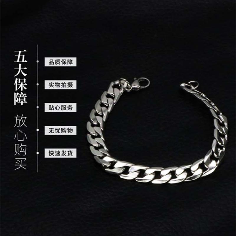 cross-border hot selling ins men's hip hop titanium steel men's couple bracelet stainless steel jewelry trendy men's and women's colorfast matching Application Scenario