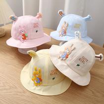 spring baby hat wholesale bucket hat girl's sun protection hat cartoon bunny sun hat infant bucket hat male