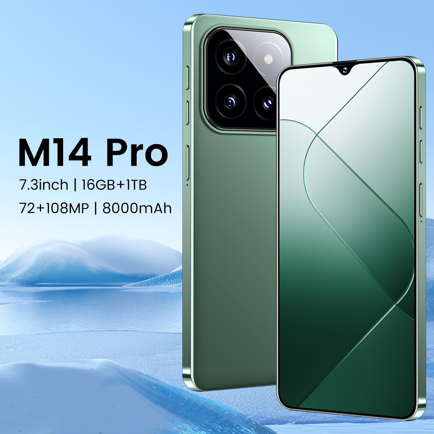 new cross-border mobile phone m14pro 7.3-inch 1+16g hd large screen android foreign trade cheap smartphone