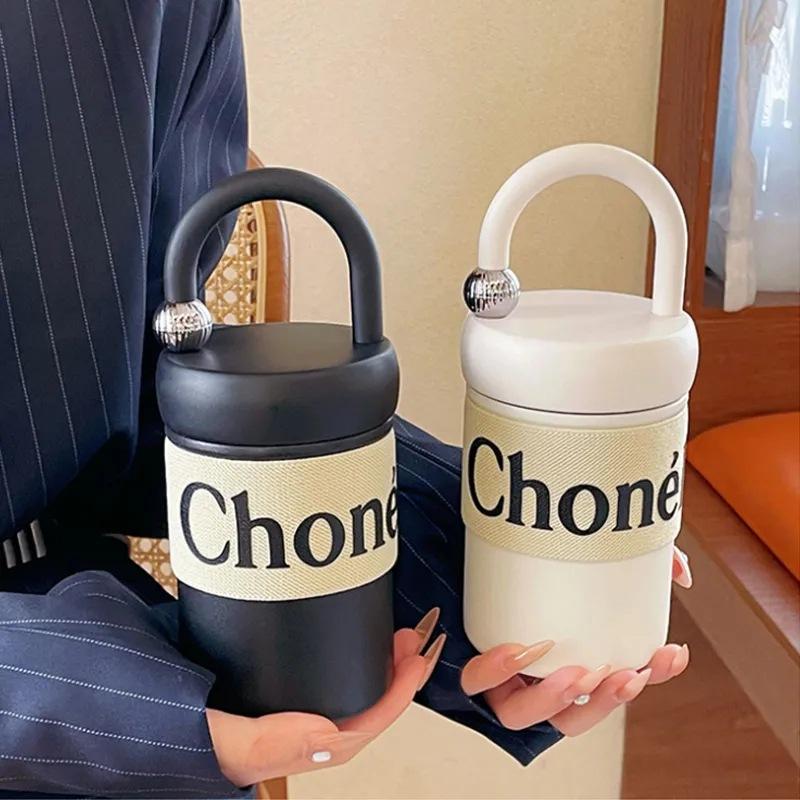 new classic style vacuum cup french senior girl tumbler direct drink portable double layer stainless steel cup gift
