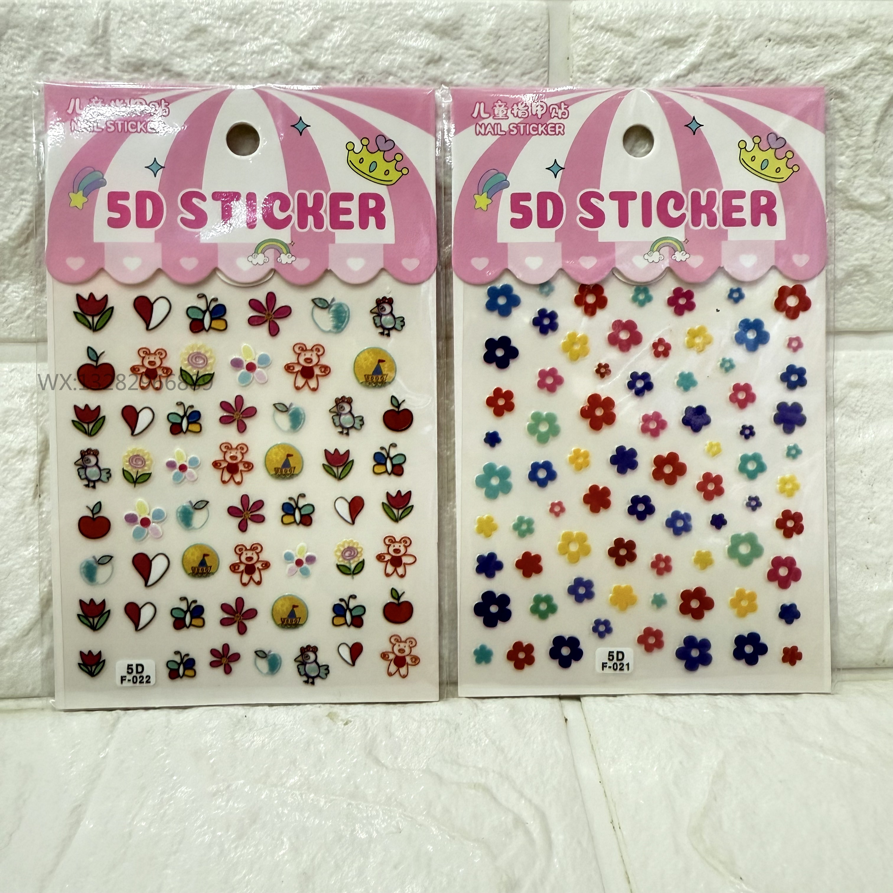 5D cartoon nail stickers, cartoon fruit cute embossed nail stickers, three-dimensional nail stickers pic 9