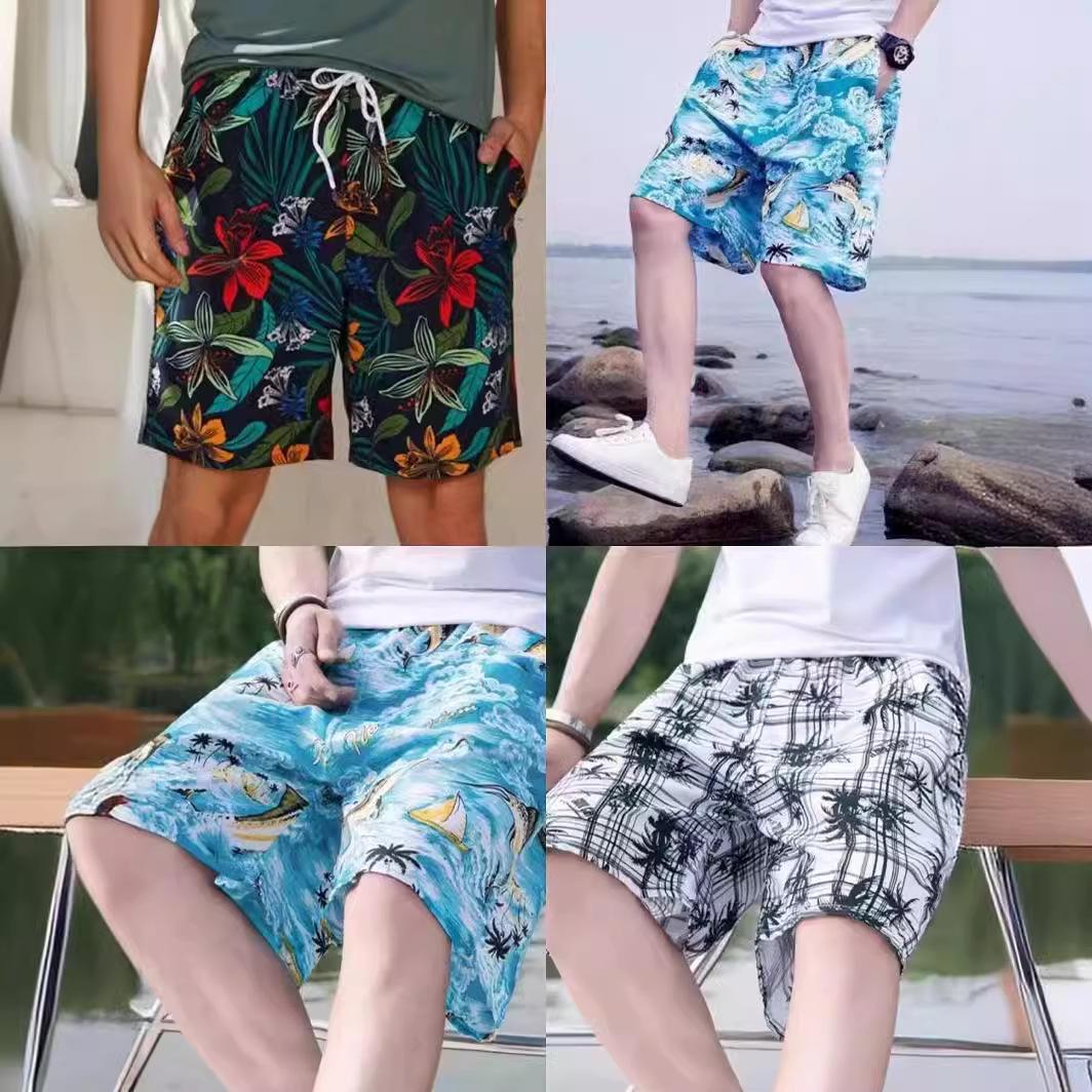 men's beach pants quick-drying loose thin men's shorts sports leisure flower pants outdoor water sports pants