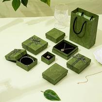 light luxury green accessories jewellery packing box tiandigai paper box ring box bracelet necklace jewelry box wholesale