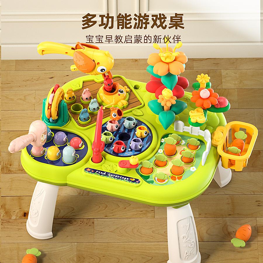 children's multi-functional early education farm paradise gaming table puzzle toys for children and infants baby study table 1-3 years old male