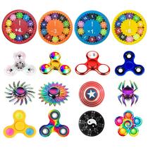 more than 200 fingertip gyro colorful mathematical digital steel ball plastic luminous hand spinner decompression cross-border toys