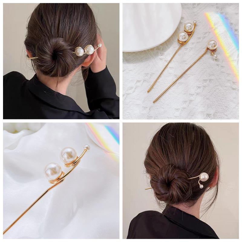 Factory Wholesale Pearl Hairpin Simple Modern Updo Gadget Hairpin Headwear 2022 New Internet Celebrity Hair Accessories for Women
