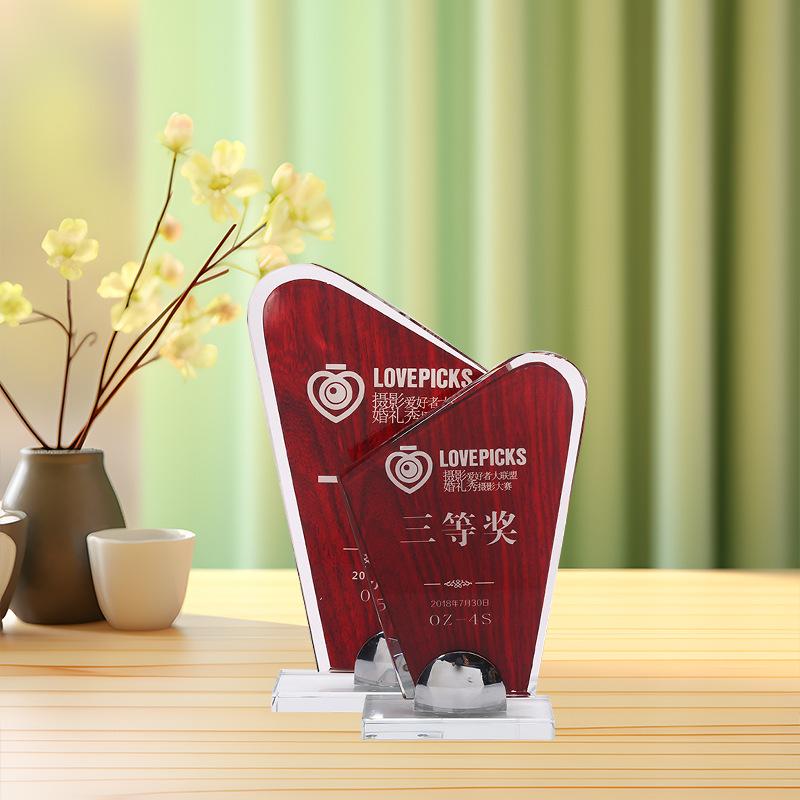 new thermal transfer crystal medal crystal trophy competition award award gift company excellent staff honor award