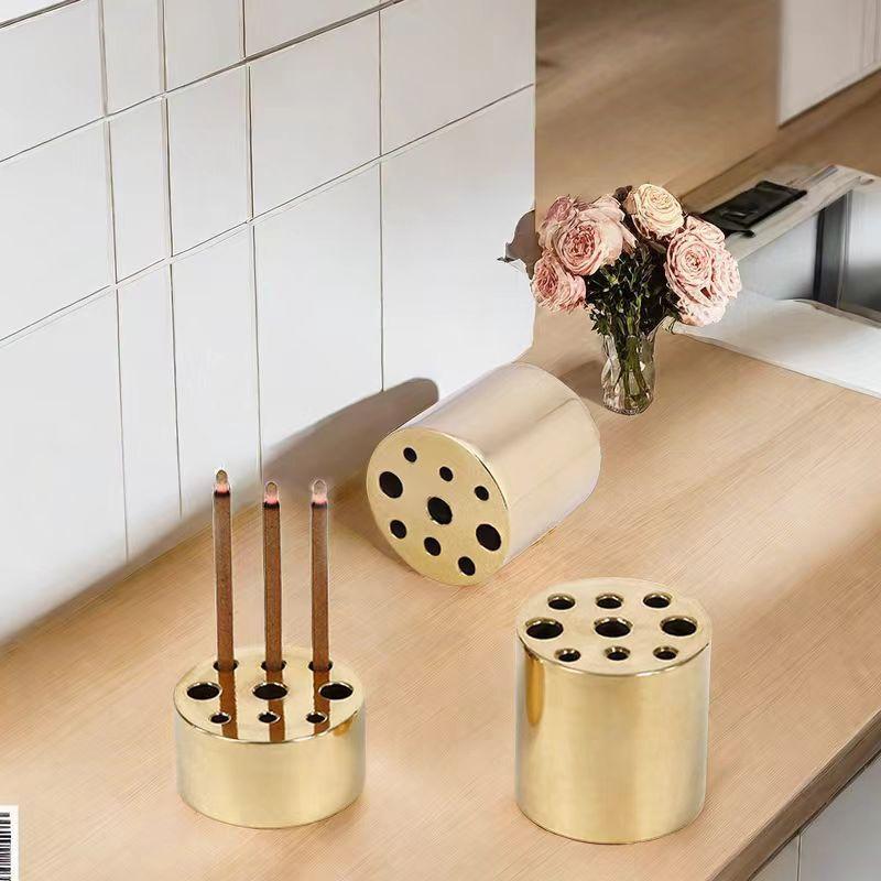household mini incense holder copper gourd incense holder incense holder nine-hole incense holder mini creative water drop incense burner incense burner accessories