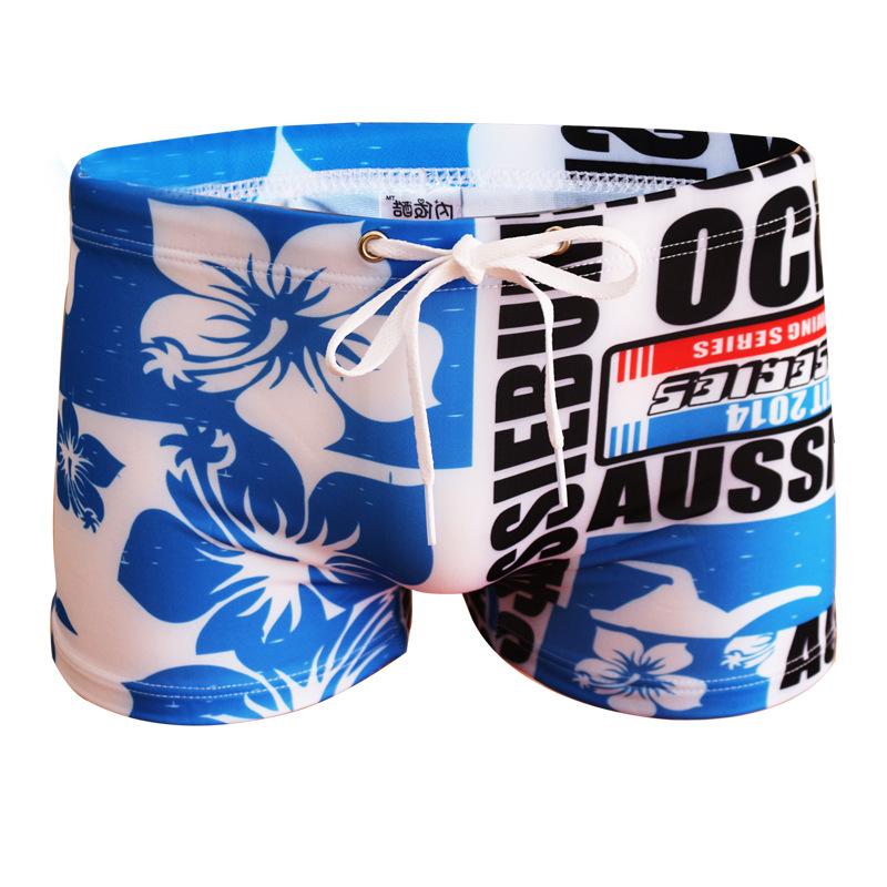 men's swimming trunks boxer print quick-drying adult plus size loose fashionable beach pants swimwear men