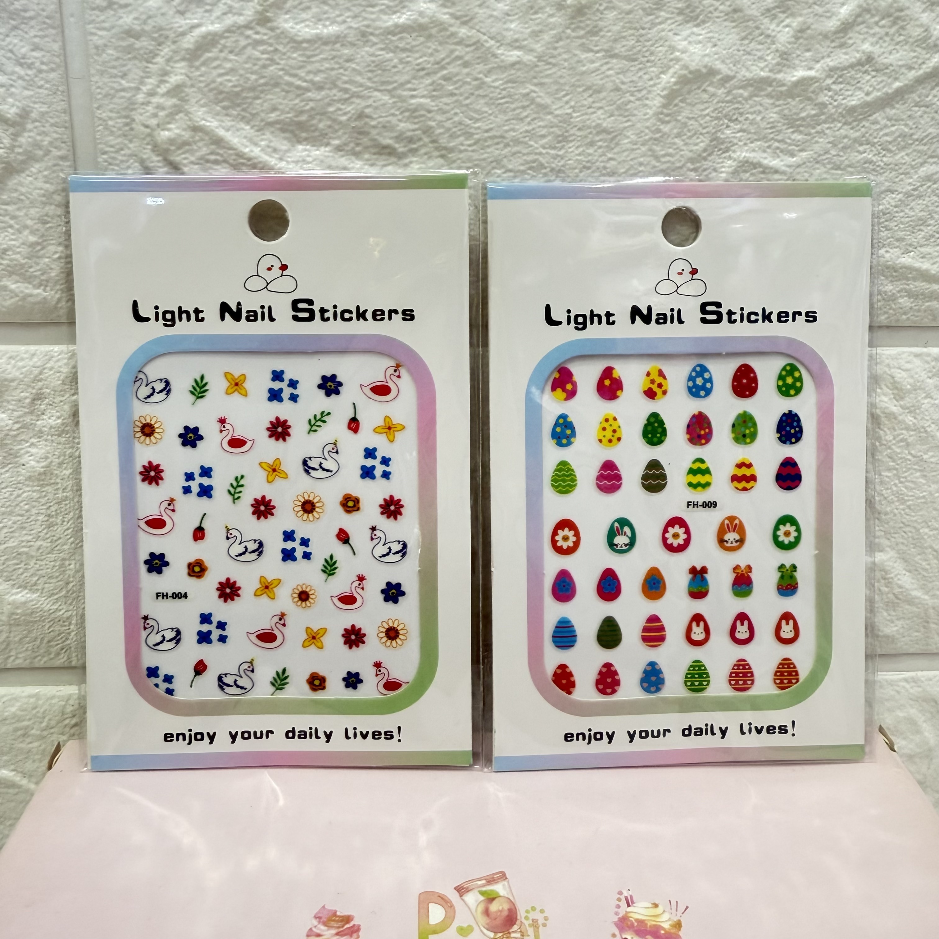Cartoon luminous nail stickers, cartoon fruit cute relief luminous nail stickers, luminous relief three-dimensional nail stickers details Picture