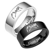 titanium steel ring ornament couple couple rings a pair of stainless steel ins style special-interest design non-fading stainless steel jewelry