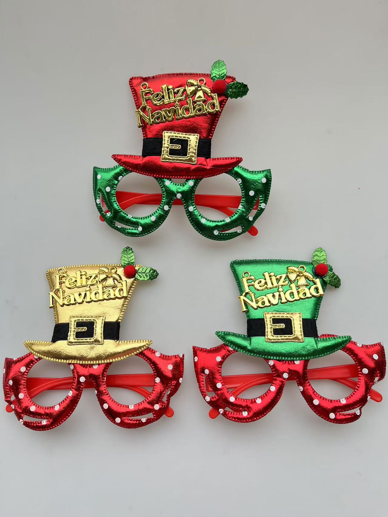 新款圣诞装饰眼镜成人儿童圣诞礼物节日用品派对创意眼镜框批发2