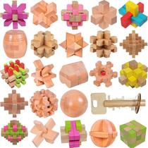 beech interlocked boutique children's wooden toy adult puzzle leisure dismantling lock toy wooden burr puzzle