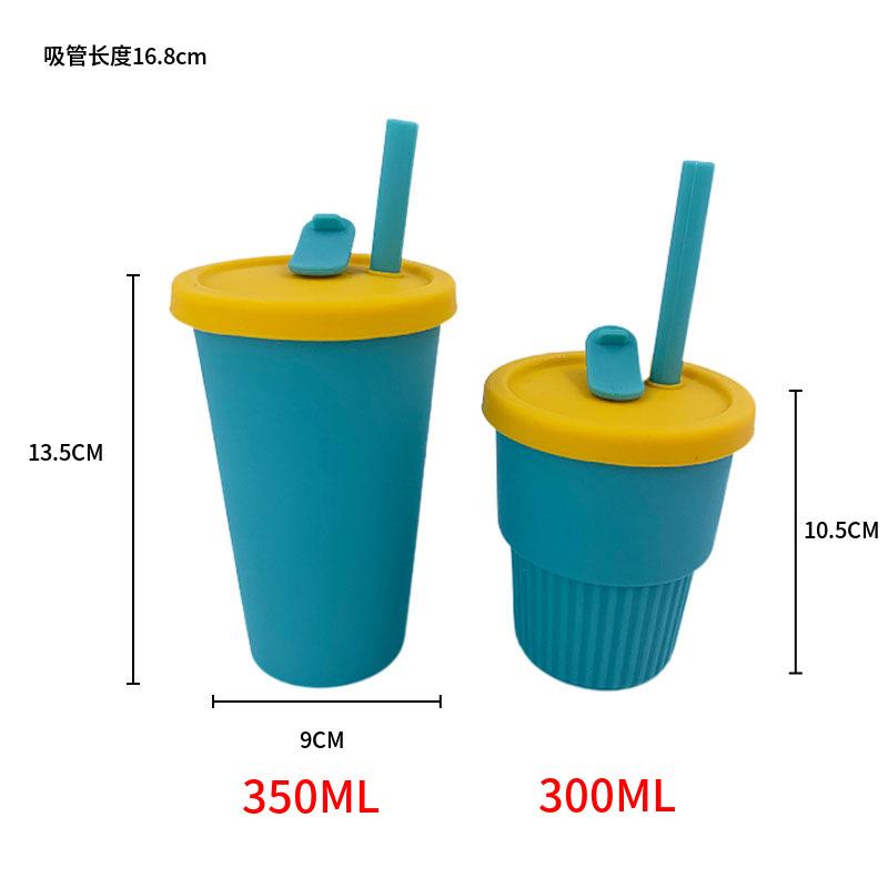 factory customized water bottle platinum level silicone new straw tumbler portable internet celebrity children's cups