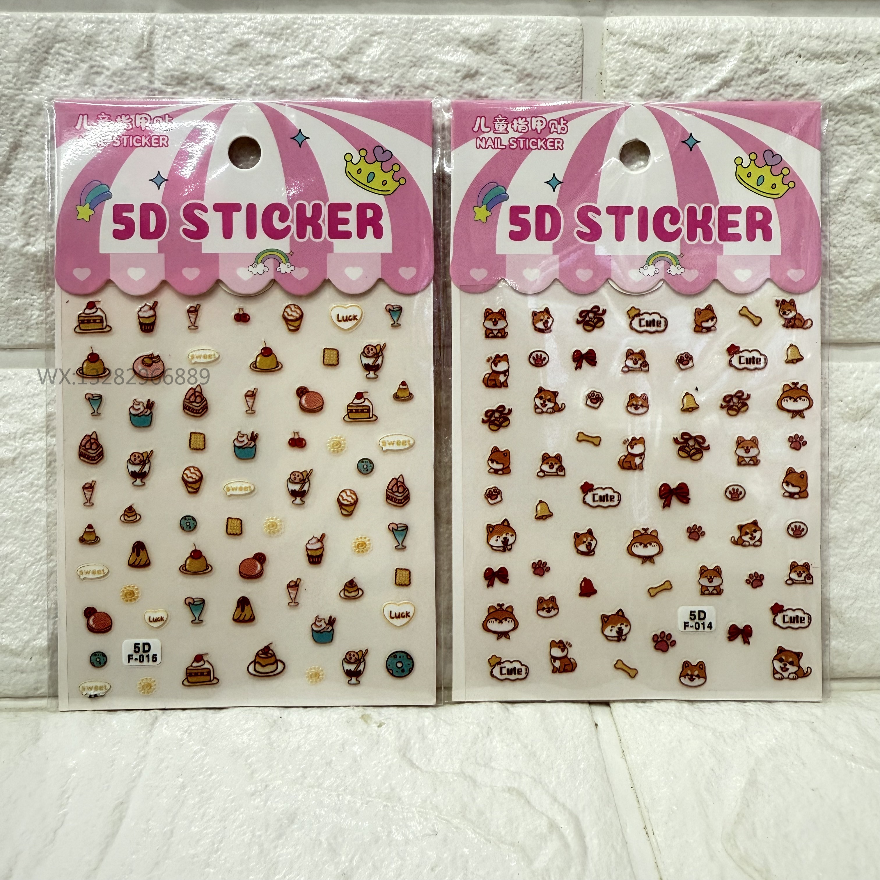 5D cartoon nail stickers, cartoon fruit cute embossed nail stickers, three-dimensional nail stickers pic 7